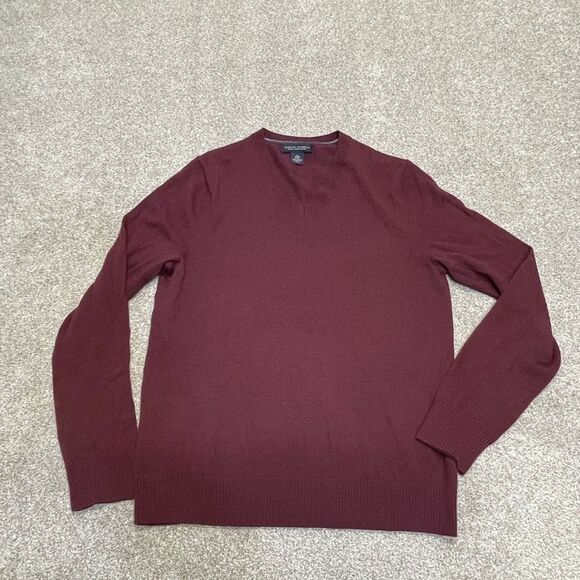 Banana Republic mens v-neck long sleeve sweater sz small extra fine merino wool - Picture 5 of 9